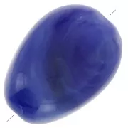 Irregular flat 18x13 mm acrylic beads - Navy Blue Marbled x10