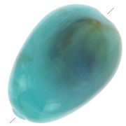 Flat irregular 18x13 mm acrylic beads - Turquoise Marbled x10