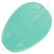 18x13mm Flat irregular acrylic beads - Marbled Turquoise Green x10