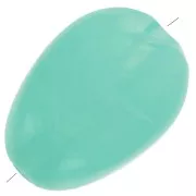 Irregular flat 18x13 mm acrylic beads - Turquoise Green Marbled x10