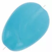 Flat irregular 18x13 mm acrylic beads - Marbled Blue x10