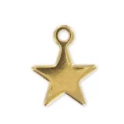 Star charm 15mm fine Gold plated x1