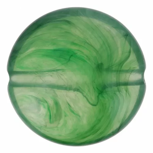 22mm Round flat acrylic beads - Marbled Green x6