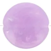 22mm Round flat acrylic beads - Marbled Lilac x6