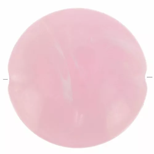 22mm Round flat acrylic beads - Marbled Light Pink x6