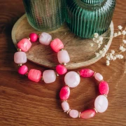 22mm Round flat acrylic beads - Marbled Yellow x6