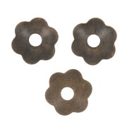 4mm Flower bead caps - Bronze Tone x20|raw }}
