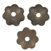 6mm Flower bead caps - Bronze Tone x20|raw }}