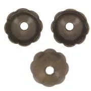 6mm Flower bead caps 8 petals - Bronze Tone x20
