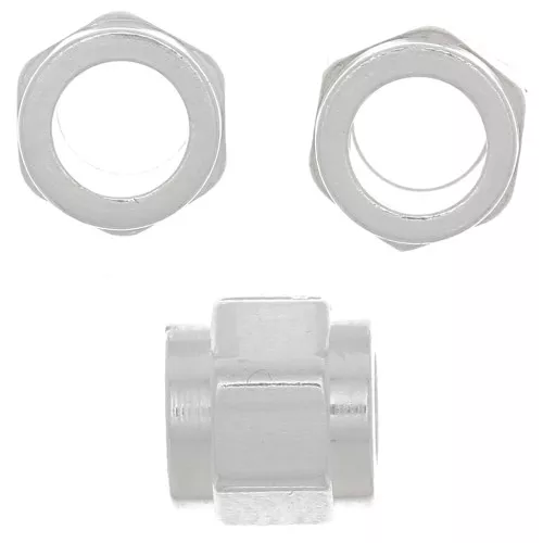 5x5mm 925 Sterling Silver Nut effect bead with large hole x1