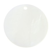 Mother-of-Pearl round sequin 30mm Natural x1|raw }}