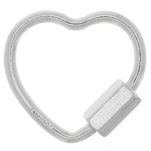15x16mm 925 Sterling Silver Heart Clasp to screw x1