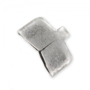 Terminator for lace 10 mm Old Silver tone x5