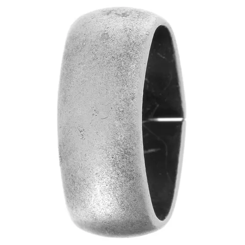 Slip bead for lace 12x5 mm Old Silver tone x1