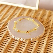 10mm alphabet Charm letter with zirconium oxide  - F - Gold Tone - Crystal x1