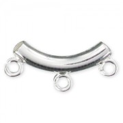 Silver Tube 16x3mm to dangle charms x1|raw }}