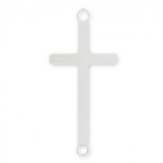 925 Sterling Silver Spacer Cross 2 rings 31x14mm x1|raw }}