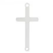925 Sterling Silver Spacer Cross 2 rings 31x14mm x1