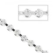 Chain PureCrystal Rhinestones 3mm Crystal Rhodium tone x20cm