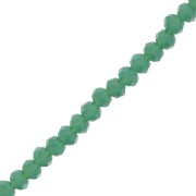 3x2.5mm Round flattened faceted beads - Teal x43cm|raw }}