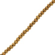 Rondelle beads faceted - round flattened 2.5x2 mm - Golden x34cm|raw }}