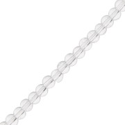 3.5 mm Round Glass Beads - Clear x 30 cm