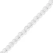 3.5 mm Round Glass Beads - Clear x 30 cm
