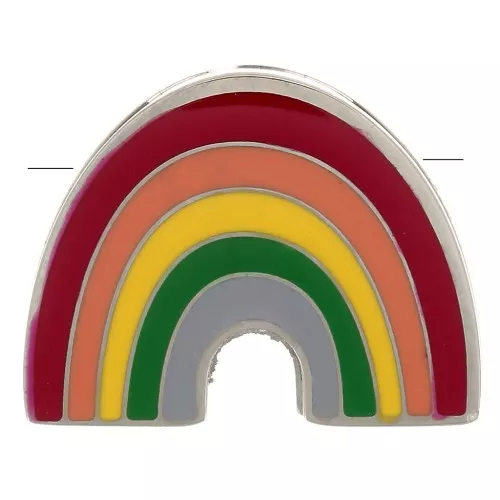 11x14mm 304 Stainless Steel Rainbow slider bead for 6mm lace x1