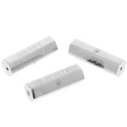 26x9mm Stainless steel 304 Happy Dreamer message cylinder bead with zirconium oxide x1