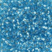 Preciosa Seed Beads 9/0 2.5 mm - Aquamarine Silver Lined x20g