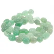 Perles nuggets irréguliers 9 - 11 mm pierre gemme - Aventurine x40cm