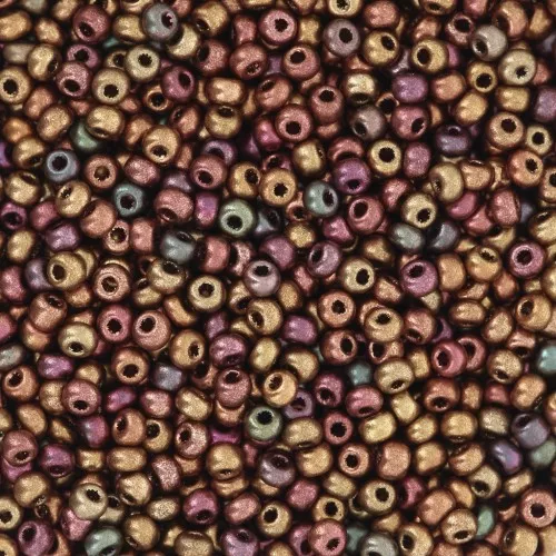 Preciosa Seed Beads 11/0 2 mm - Metallic Iris Satin x20g