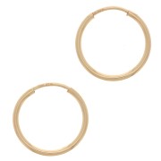 14mm Gold filled hoop earrings x2