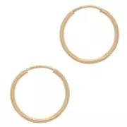 14mm Gold filled hoop earrings x2