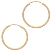 17mm Gold filled hoop earrings x2|raw }}