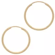 17mm Gold filled hoop earrings x2