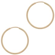 21mm Gold filled hoop earrings x2|raw }}