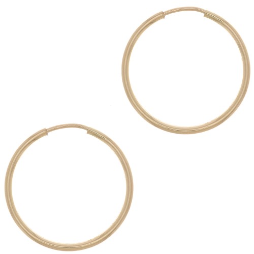 21mm Gold filled hoop earrings x2
