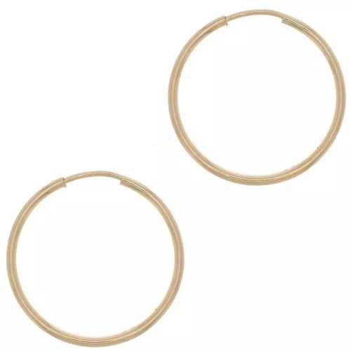 21mm Gold filled hoop earrings x2