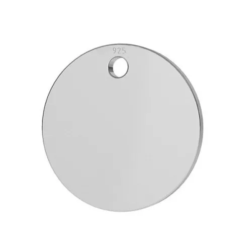 10mm 925 Sterling Silver Medal charm to be engraved x1