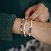 Rondelle beads faceted - round flattened 4x3.5 mm - Black Diamond Iris x41cm