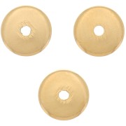 5x1mm Heishi round beads - flat drilled discs - Fine Gold plated x50|raw }}