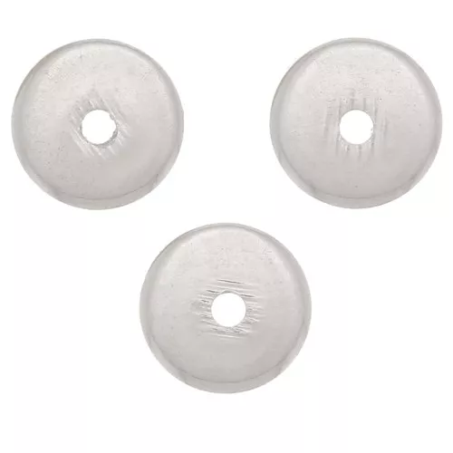 5x1mm Heishi beads - flat drilled discs - Silver Tone x10