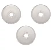 5x1mm Heishi beads - flat drilled discs - Silver Tone x50