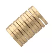 4x0.5mm Heishi round beads - flat drilled discs - Fine Gold plated x10