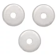 4x0.5mm Heishi beads - flat drilled discs - Silver Tone x10
