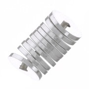 4x0.5mm Heishi beads - flat drilled discs - Silver Tone x10