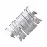 4x0.5mm Heishi beads - flat drilled discs - Silver Tone x50