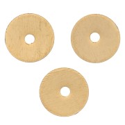 5x0.5mm Heishi round beads - flat drilled discs - Fine Gold plated x50|raw }}