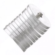 5x0.5mm Heishi Disc Beads - Flat Drilled Discs - Silver Tone x50